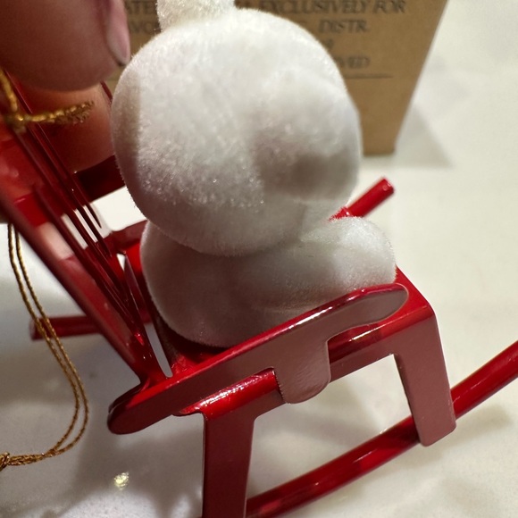 TEDDY BEAR COLLECTION ORNAMENT TEDDY IN ROCKER - Picture 4 of 16